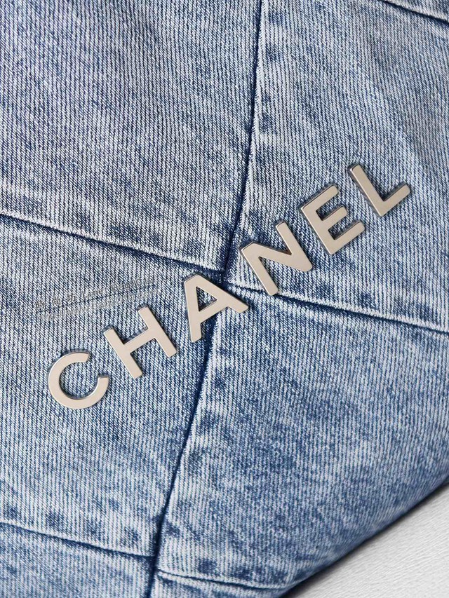 Chanel專櫃最新牛仔22 bag雙肩包 AS3859 香奈兒漸變色牛仔女士後背包 djc5389